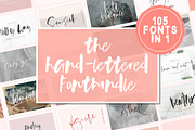 105 in 1 | Hand-Lettered Font Bundle