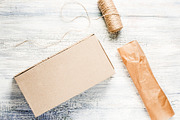Mockup of box, envelope and paper 