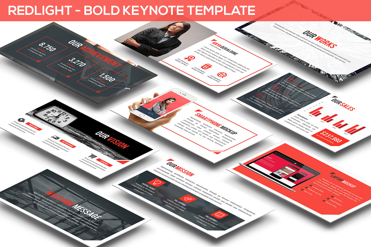 Redlight - Bold Keynote Template in Keynote Templates - product preview 8