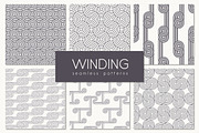 Winding Seamless Patterns. Set 1