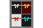 Card Bow And Quilted Background Set