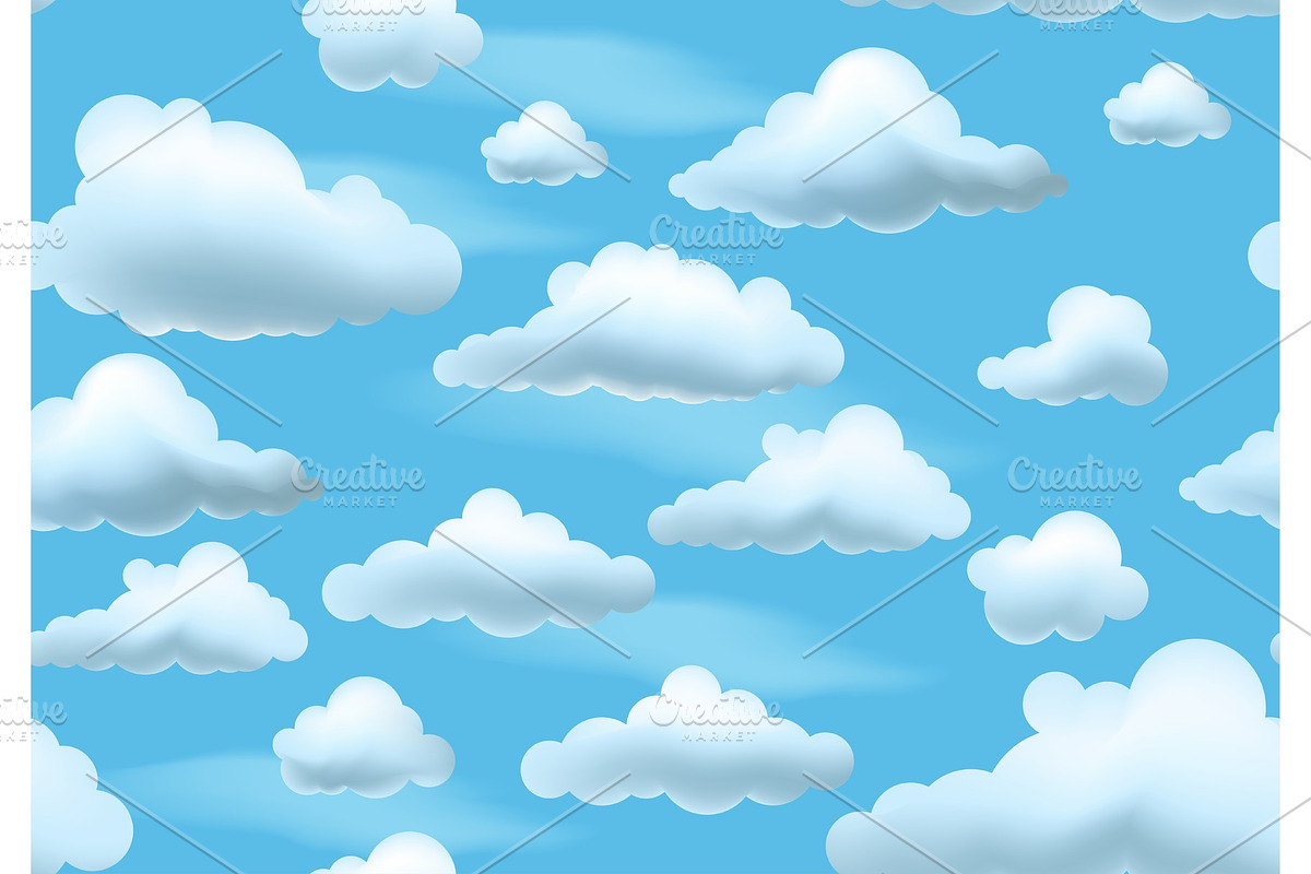 Clouds seamless pattern. in Patterns - product preview 8