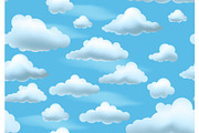 Clouds seamless pattern.
