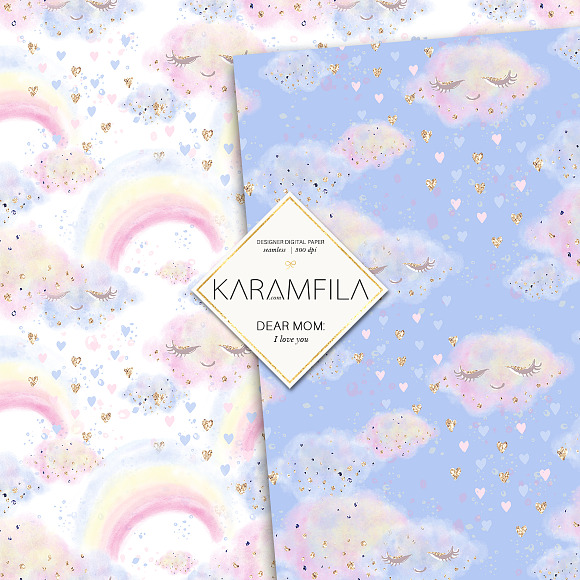 Mother and Baby Unicorns Patterns in Patterns - product preview 2