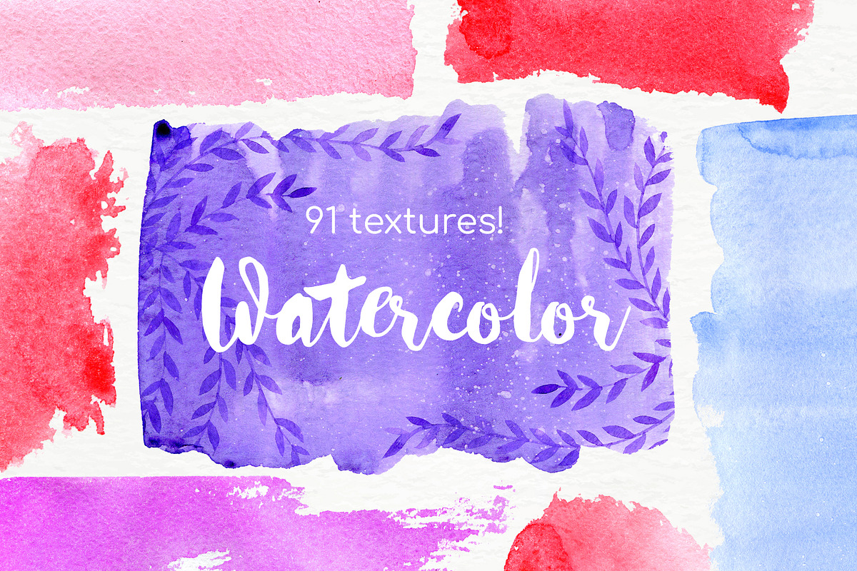 Watercolor background and blobs in Illustrations - product preview 8