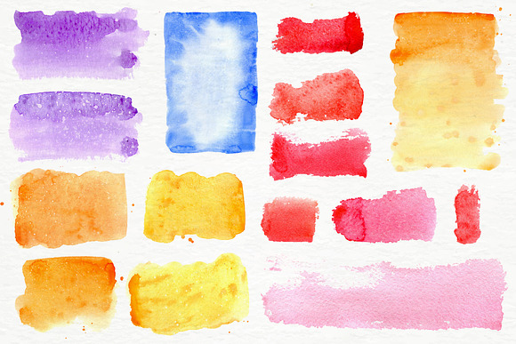 Watercolor background and blobs in Illustrations - product preview 1