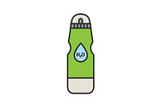 Sports water bottle color icon