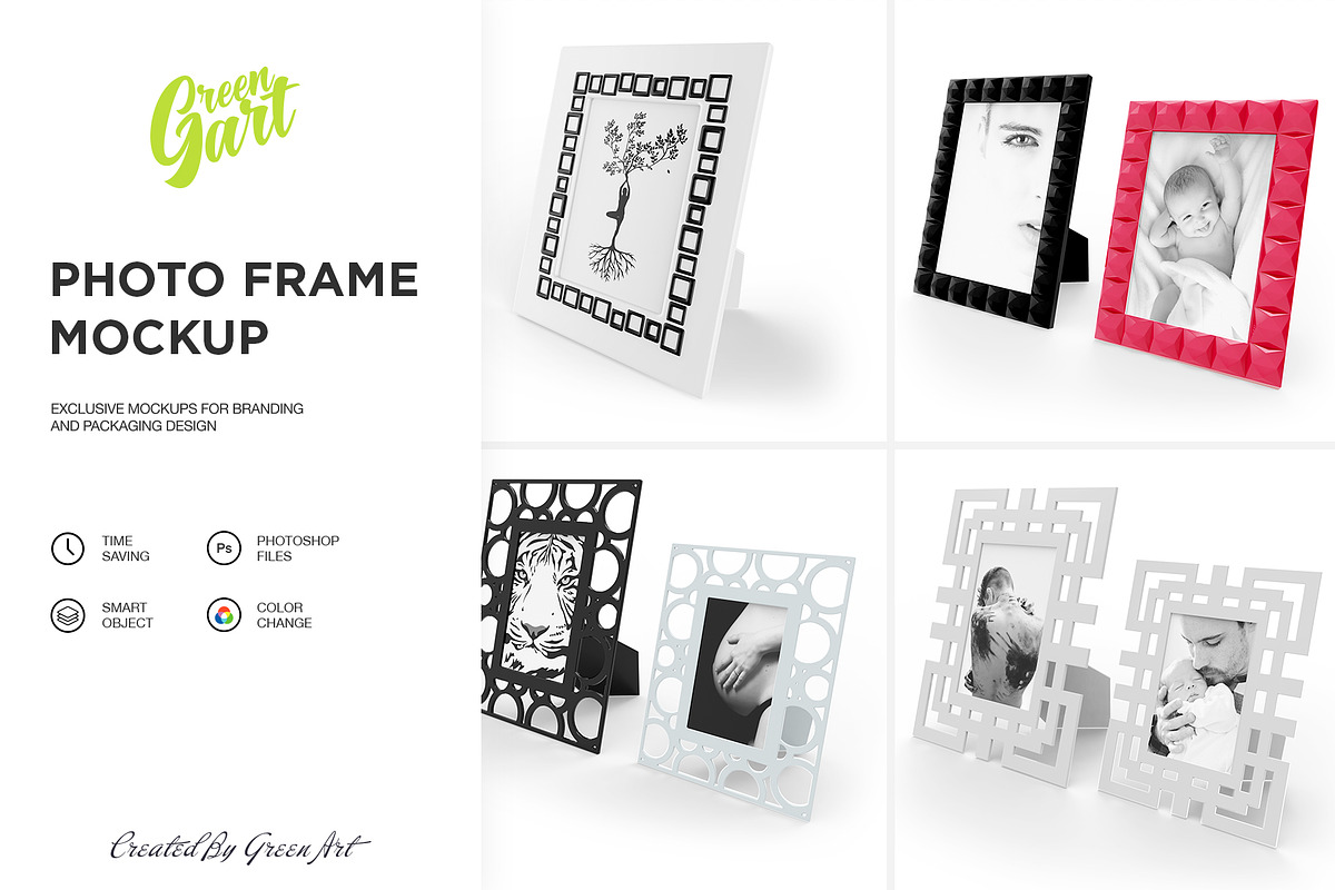 4 PSD Photo Frame Mockup in Print Mockups - product preview 8