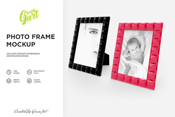4 PSD Photo Frame Mockup in Print Mockups - product preview 3