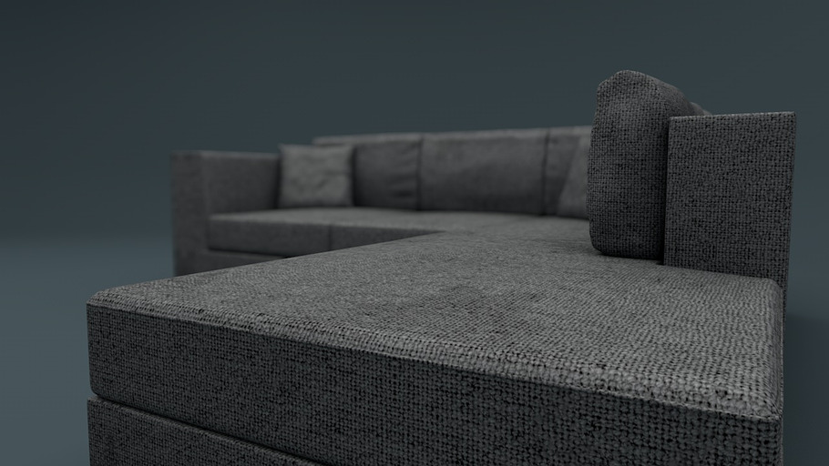 L Shaped Couch in Furniture - product preview 2