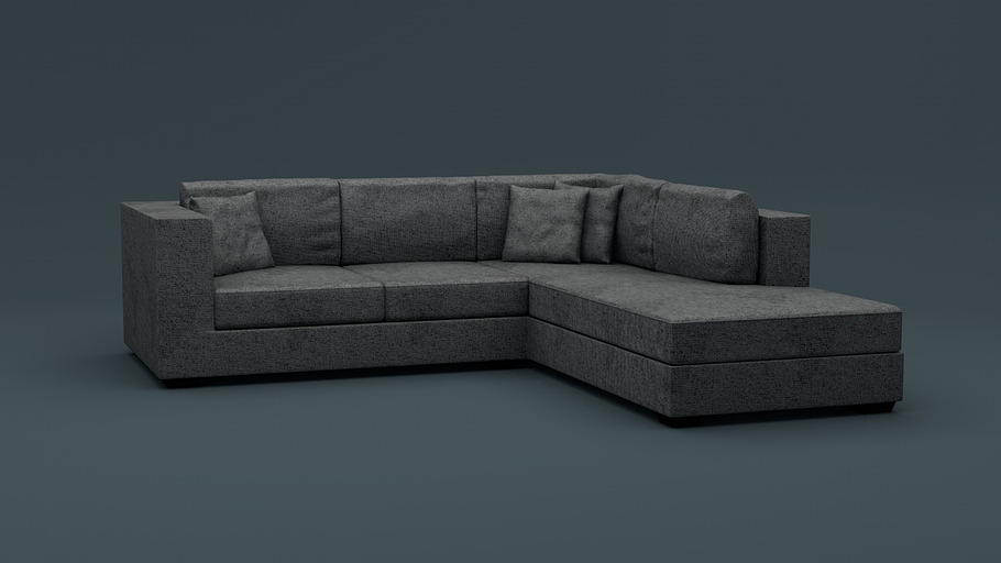 L Shaped Couch in Furniture - product preview 3