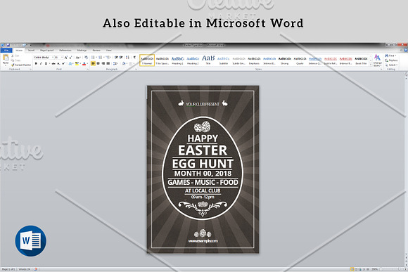 Easter Invitation Template-V783 in Card Templates - product preview 2