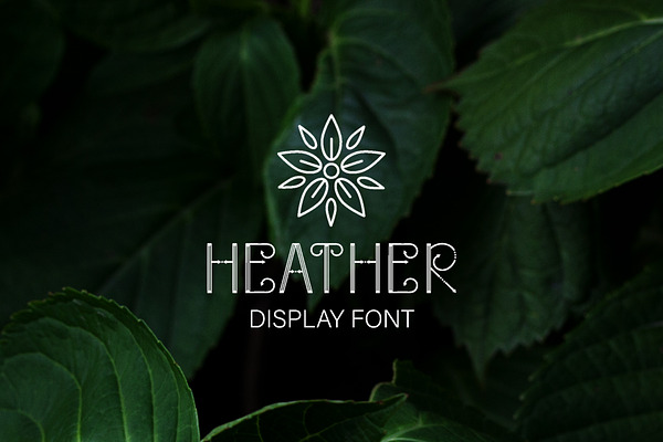 Heather - uppercase font 