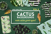 Cactus Floral Backgrounds