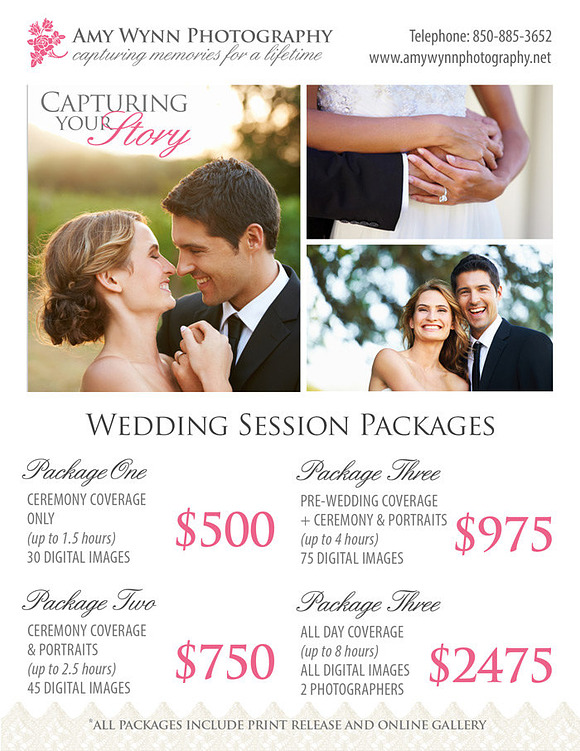 Wedding Photography Price Sheet in Templates - product preview 1