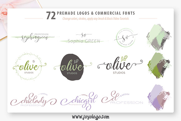 Ladyholic Premade Logo Branding Pack in Logo Templates - product preview 8