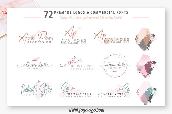 Ladyholic Premade Logo Branding Pack in Logo Templates - product preview 9