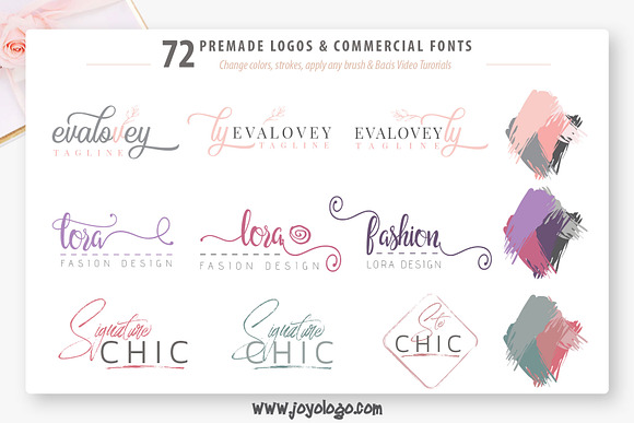 Ladyholic Premade Logo Branding Pack in Logo Templates - product preview 11