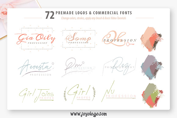 Ladyholic Premade Logo Branding Pack in Logo Templates - product preview 12