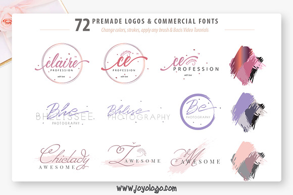 Ladyholic Premade Logo Branding Pack in Logo Templates - product preview 13
