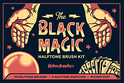 Black Magic Vector Halftone Brushes
