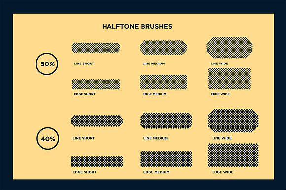 Black Magic Vector Halftone Brushes in Photoshop Brushes - product preview 3