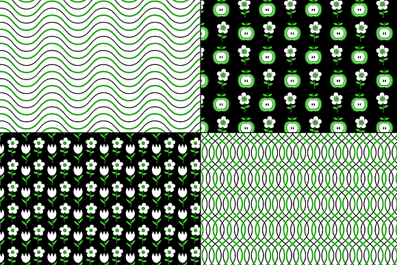 Green Apples & Plaid Patterns in Patterns - product preview 2
