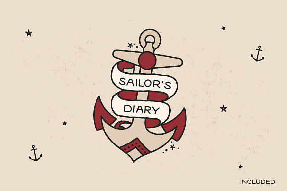 Sailors Diary Tattoo Style Font in Tattoo Fonts - product preview 1