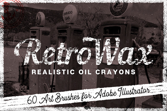 60 Retro Oil & Wax Crayon Brushes in Photoshop Brushes - product preview 4
