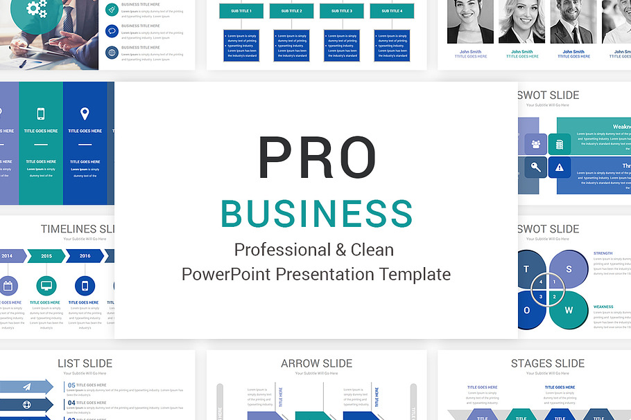 Pro Business PowerPoint Template in PowerPoint Templates - product preview 8