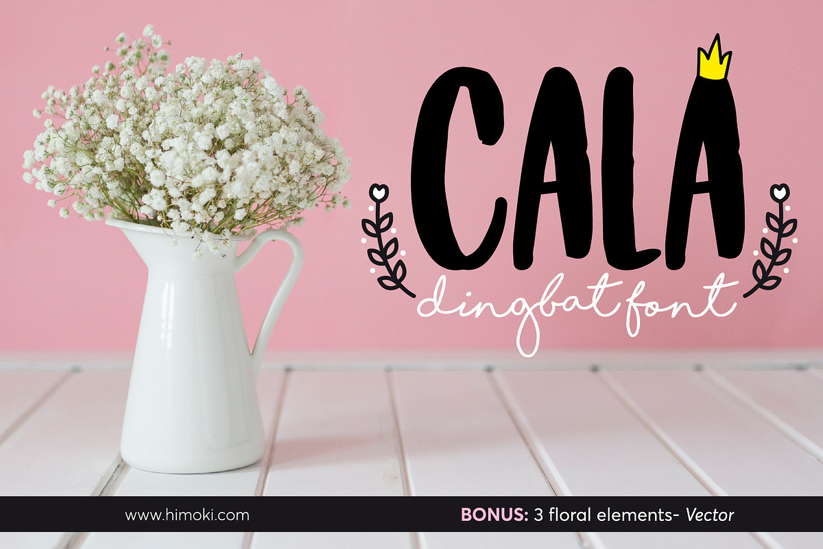Cala dingbat font-floral elements in Symbol Fonts - product preview 8