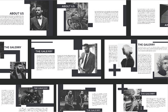 MINIMAL Hipster Black PPT in PowerPoint Templates - product preview 1