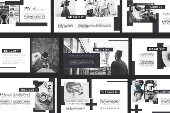MINIMAL Hipster Black PPT in PowerPoint Templates - product preview 2