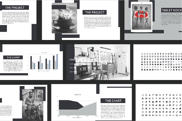 MINIMAL Hipster Black PPT in PowerPoint Templates - product preview 5