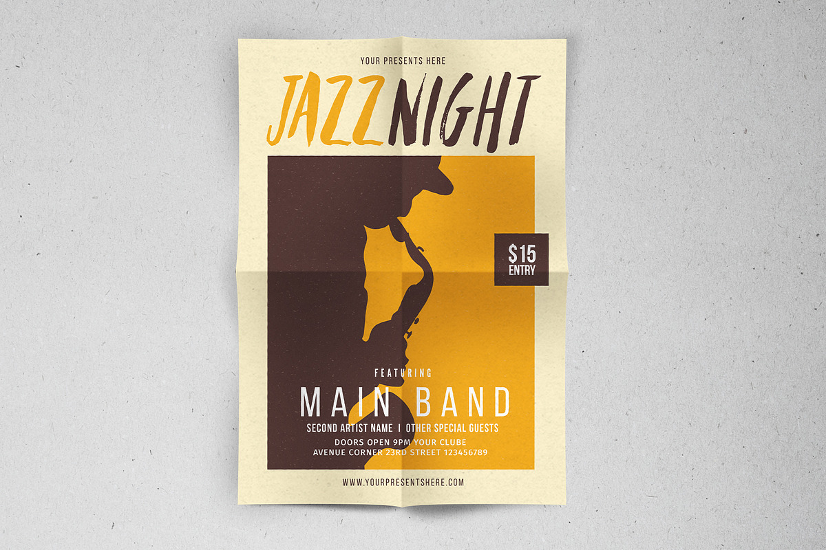 Jazz Night flyer in Flyer Templates - product preview 8