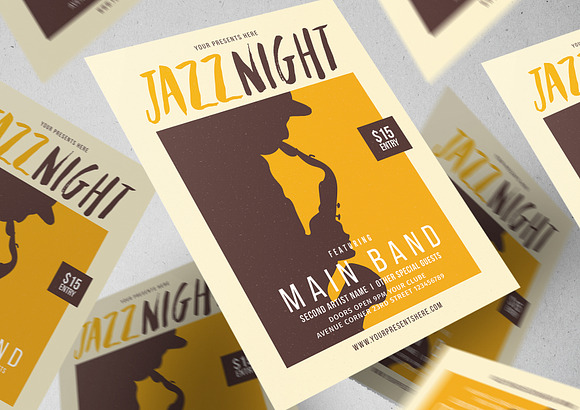 Jazz Night flyer in Flyer Templates - product preview 1