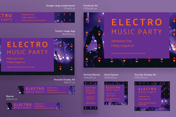 Banners Pack | Music Party in Templates - product preview 1