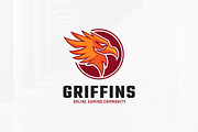 Griffin Head Logo Template