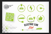 Electric car station icon