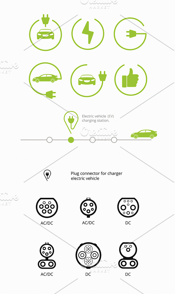 Electric car station icon in Car Icons - product preview 2
