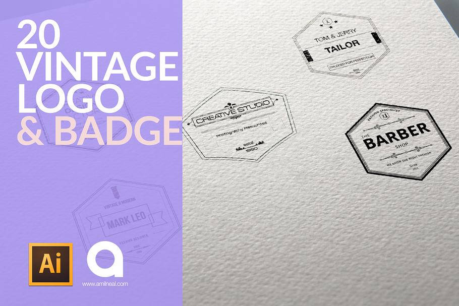 20 Vintage Logo & Badge
