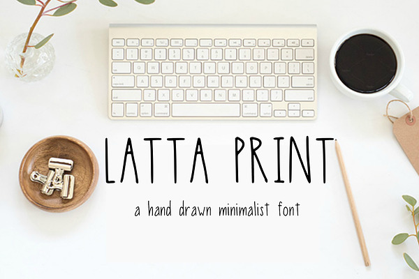 Latta Print: A Minimalist Print Font