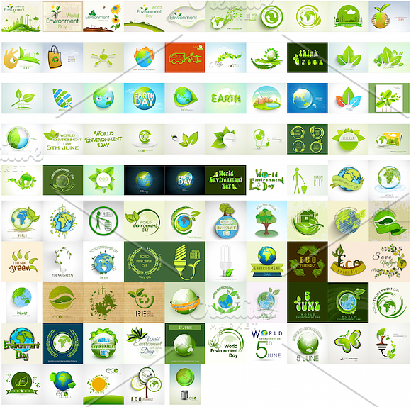 Go Green, Earth Day - Bundle (EPS10) in Illustrations - product preview 2