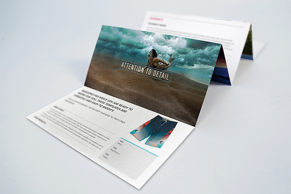 6 Panel Accordion Brochure mock in Print Mockups - product preview 5