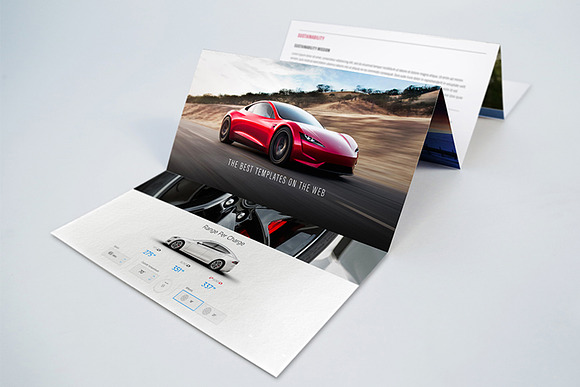 6 Panel Accordion Brochure mock in Print Mockups - product preview 6