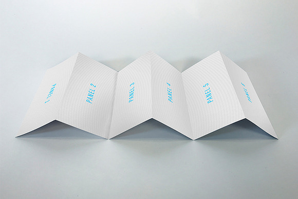 6 Panel Accordion Brochure mock in Print Mockups - product preview 7