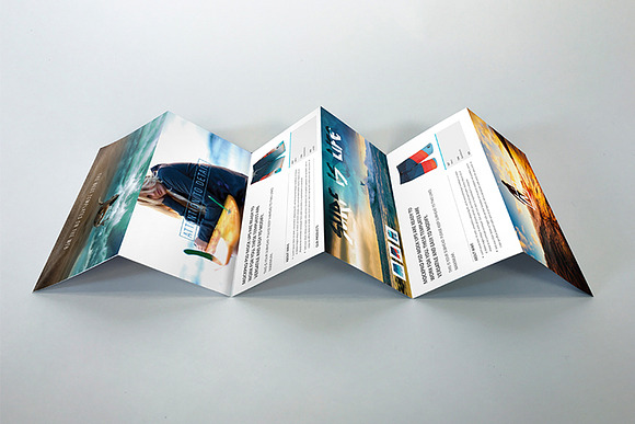 6 Panel Accordion Brochure mock in Print Mockups - product preview 8