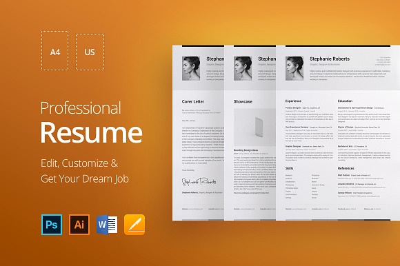 Professional Resume 1 H.HG in Letter Templates - product preview 6