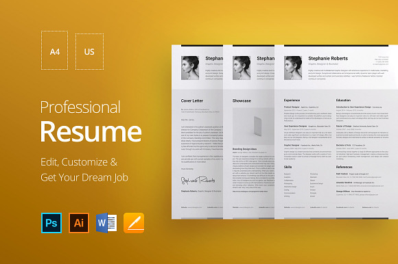 Professional Resume 1 H.CG in Letter Templates - product preview 6