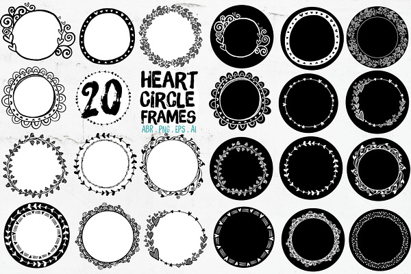 Heart Frames, Valentine Monogram